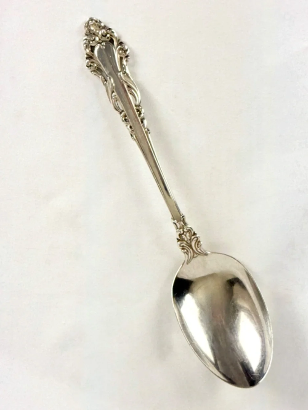 Vtg 1970s Reed and Barton Sterling Silver Grande Renaissance Large Serving Spoon